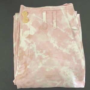 Anthropology pink tye-dye pants